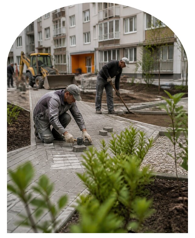 Благоустройство двора многоквартирного дома в Ейске